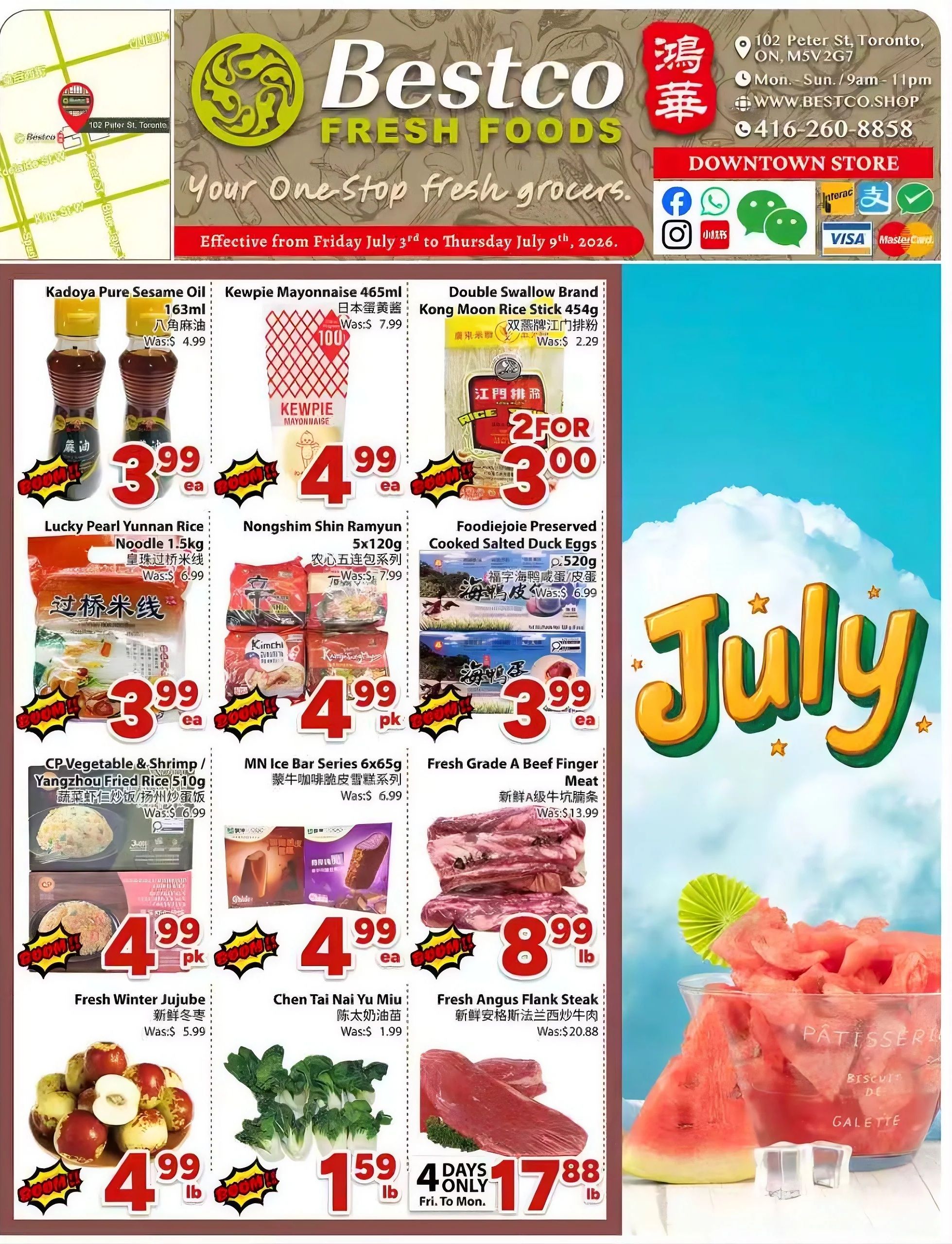 BestCo Food Mart (Downtown Toronto) Flyer July 3 to 9