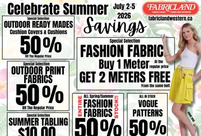 Fabricland (St. Catharines, Welland) Flyer July 2 to 5