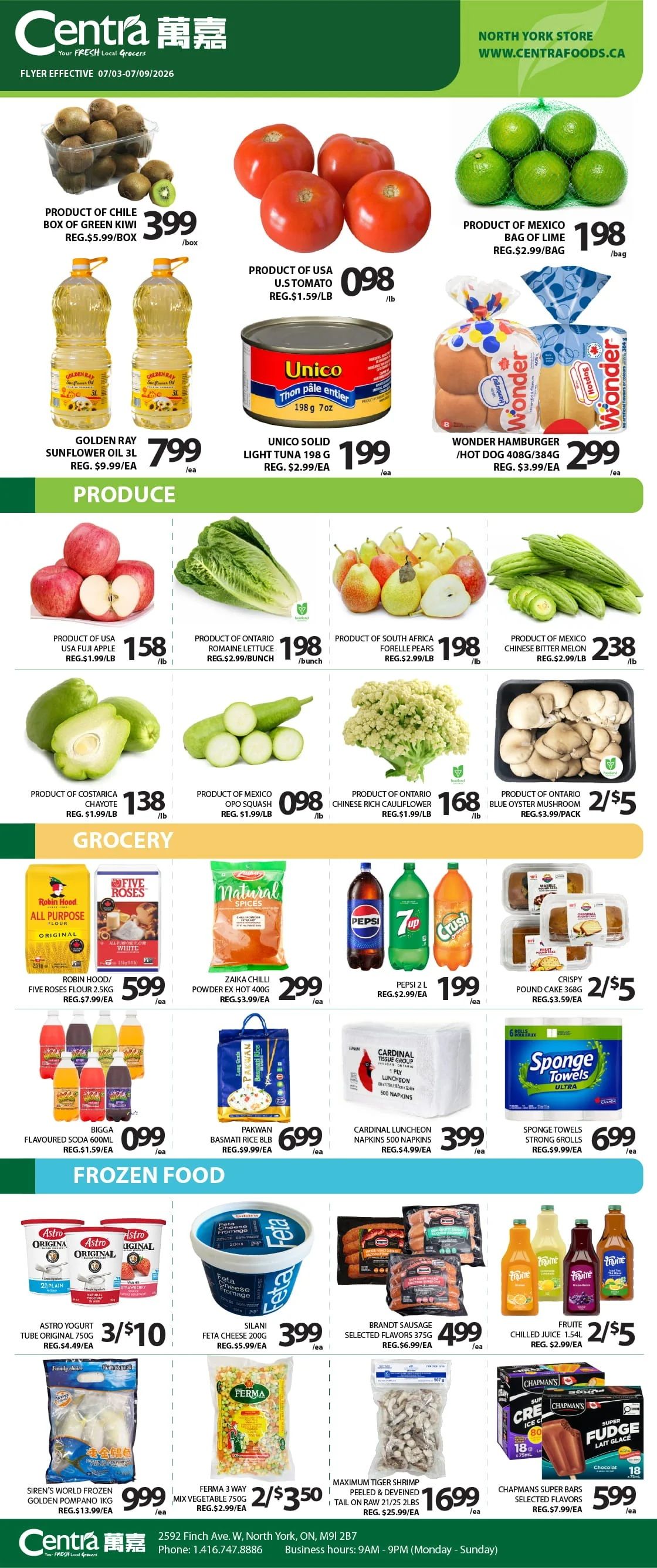 Centra Foods (North York) Flyer July 3 to 9