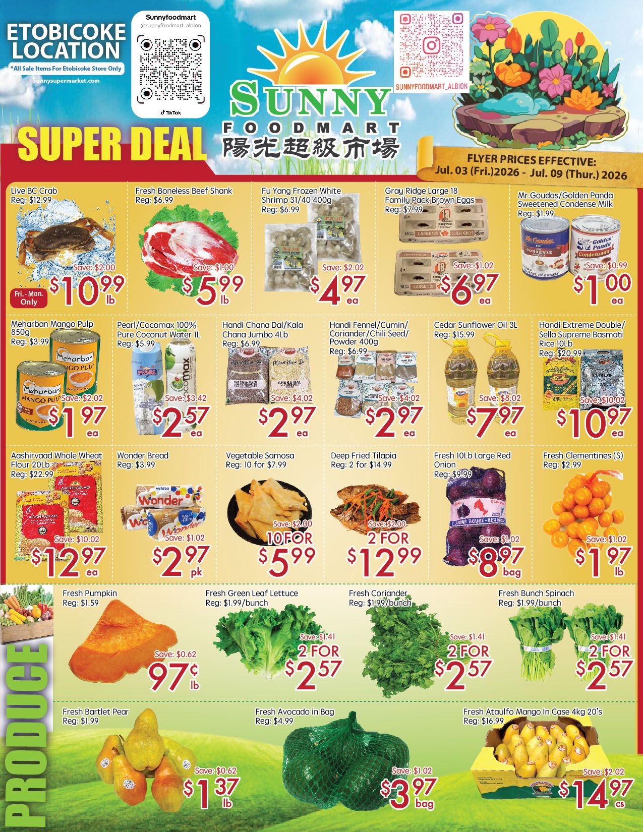 Sunny Foodmart (Etobicoke) Flyer July 3 to 9