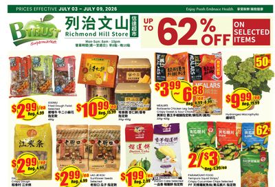 Btrust Supermarket (Richmond Hill) Flyer July 3 to 9