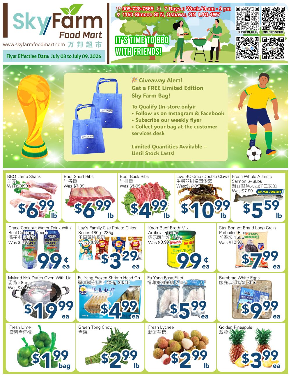 SkyFarm Food Mart Flyer July 3 to 9
