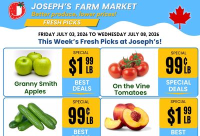 Joseph's Farm Market Flyer July 3 to 8