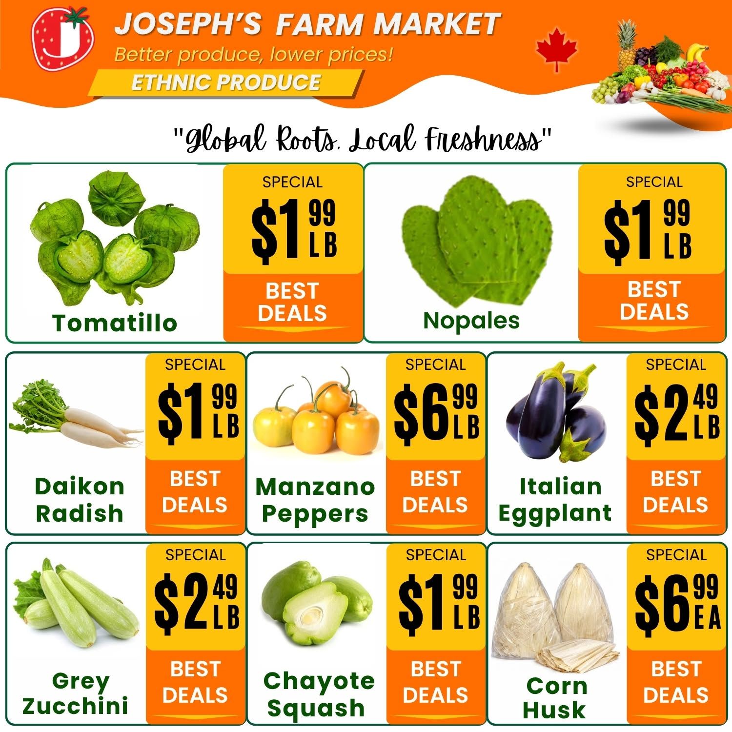 Joseph's Farm Market Flyer July 3 to 8