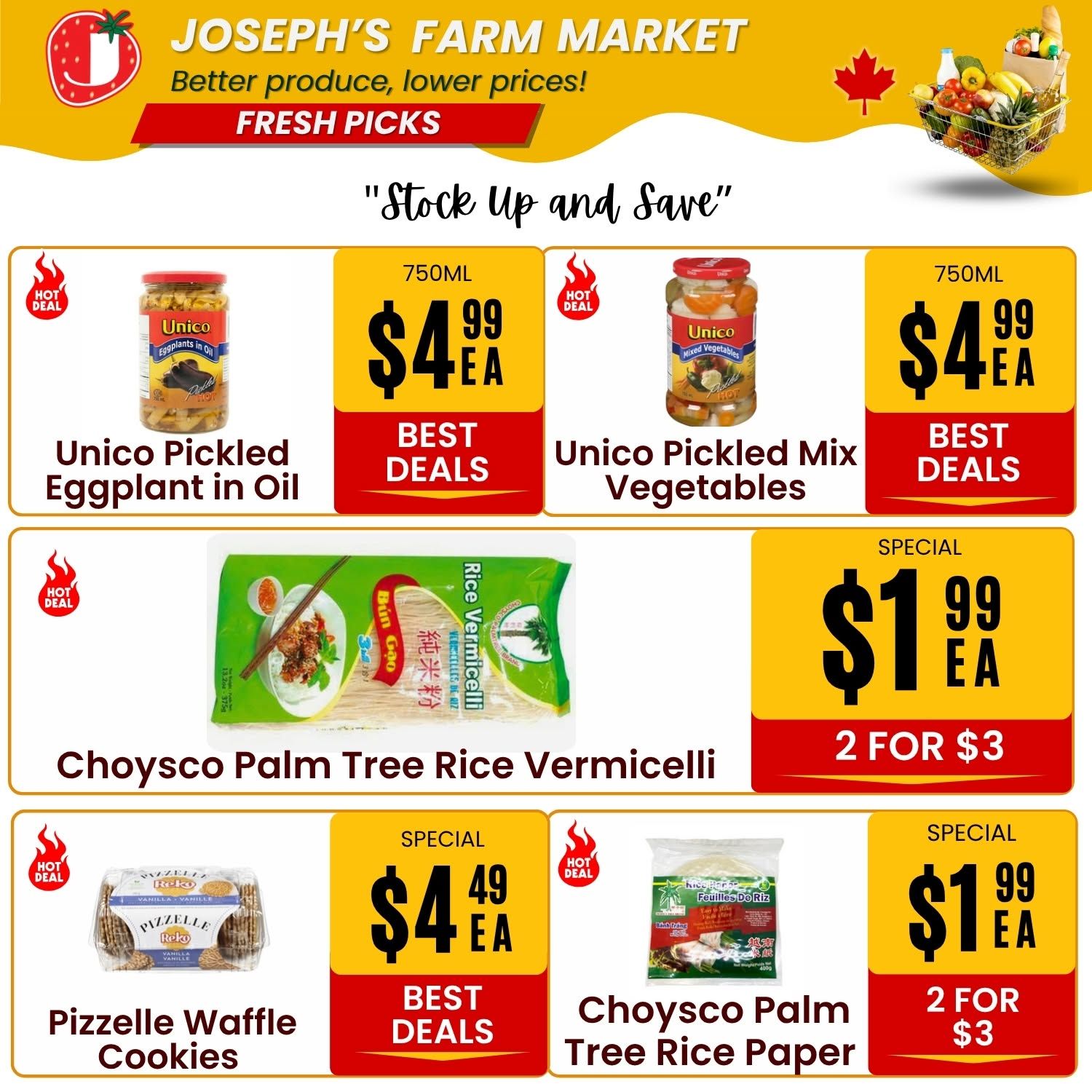 Joseph's Farm Market Flyer July 3 to 8