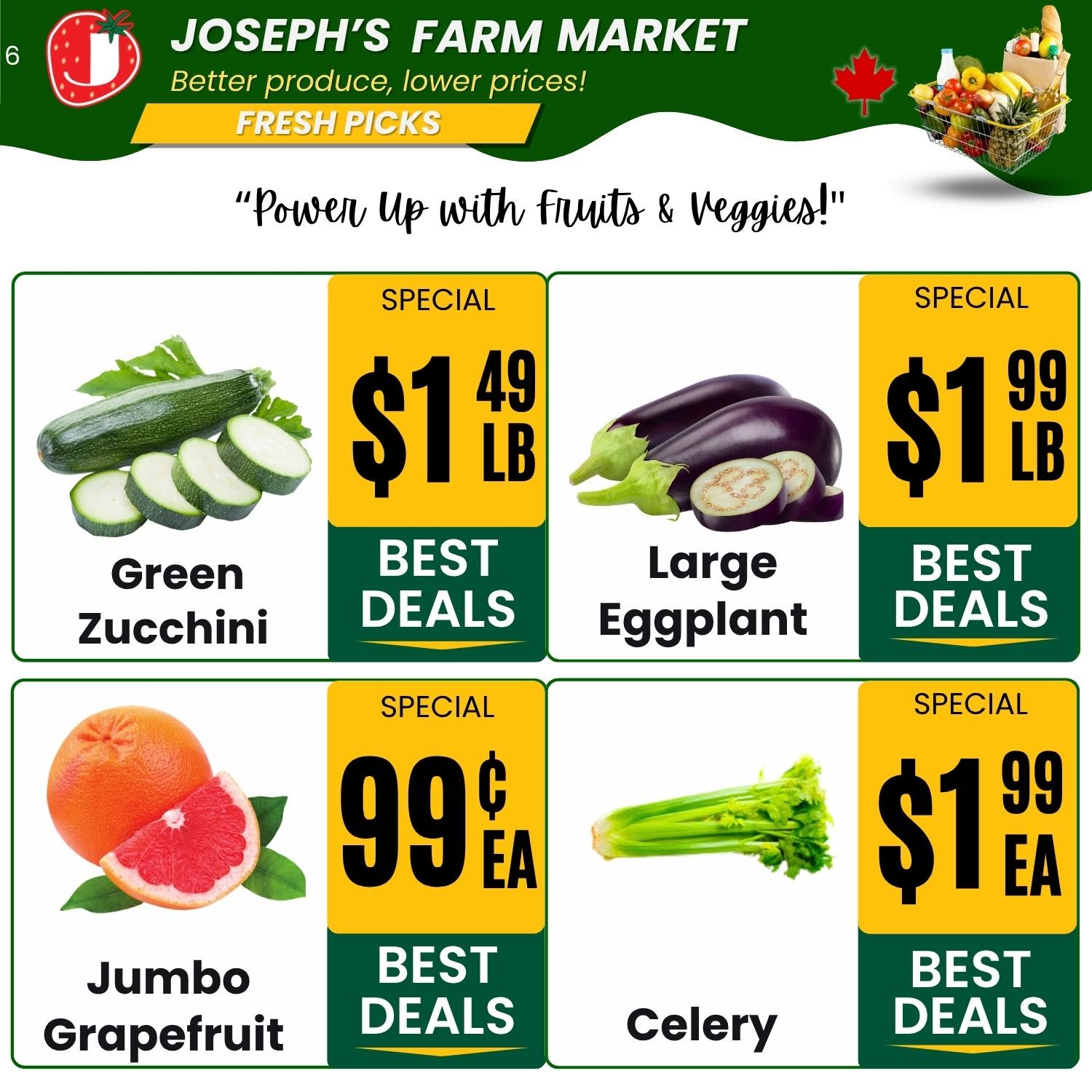 Joseph's Farm Market Flyer July 3 to 8