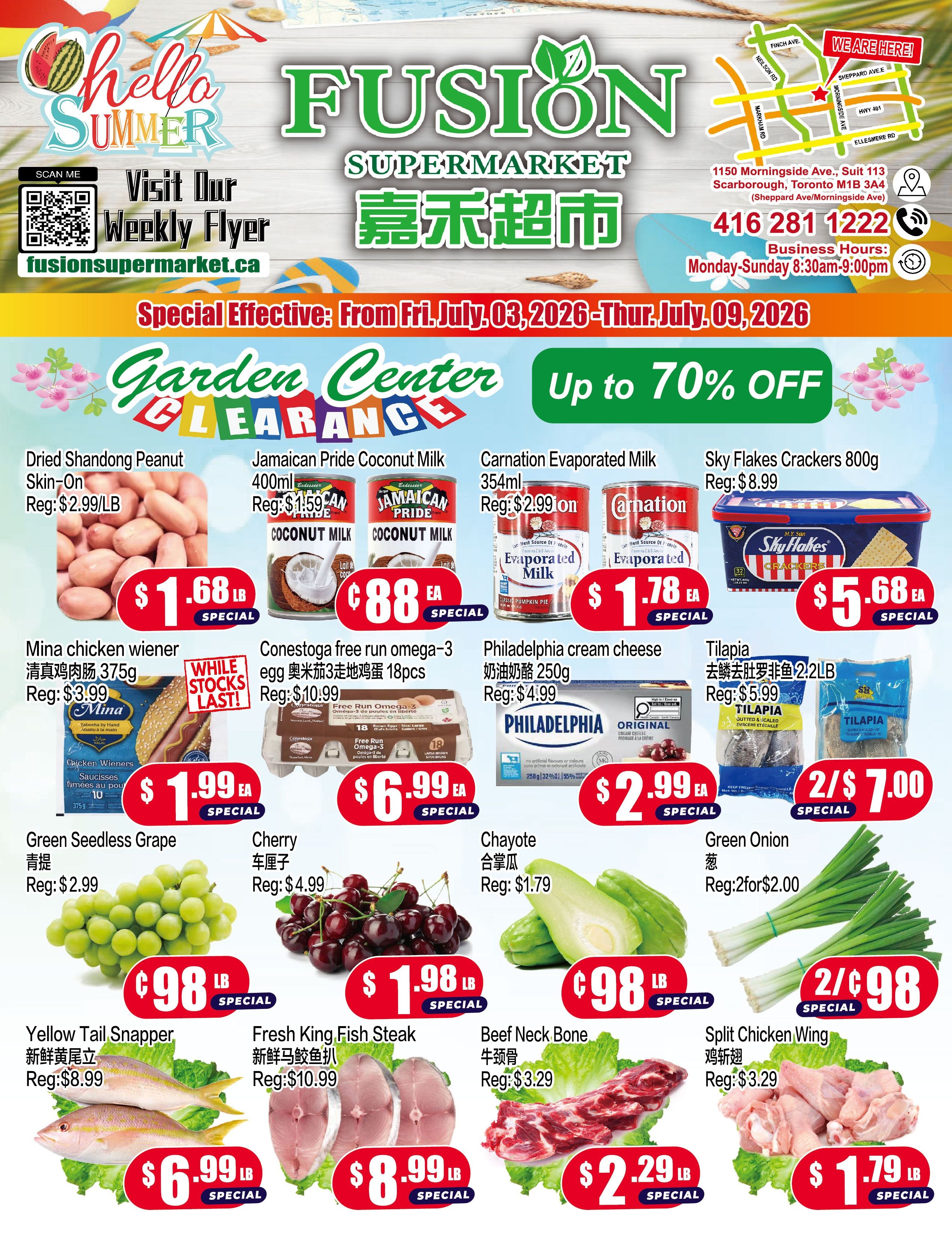 Fusion Supermarket (Scarborough) Flyer July 3 to 9