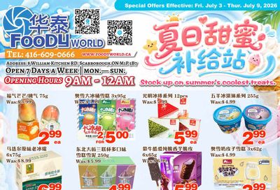 Foody World (Scarborough, ON) Flyer July 3 to 9