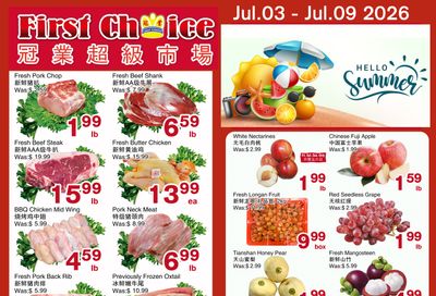 First Choice Supermarket Flyer July 3 to 9