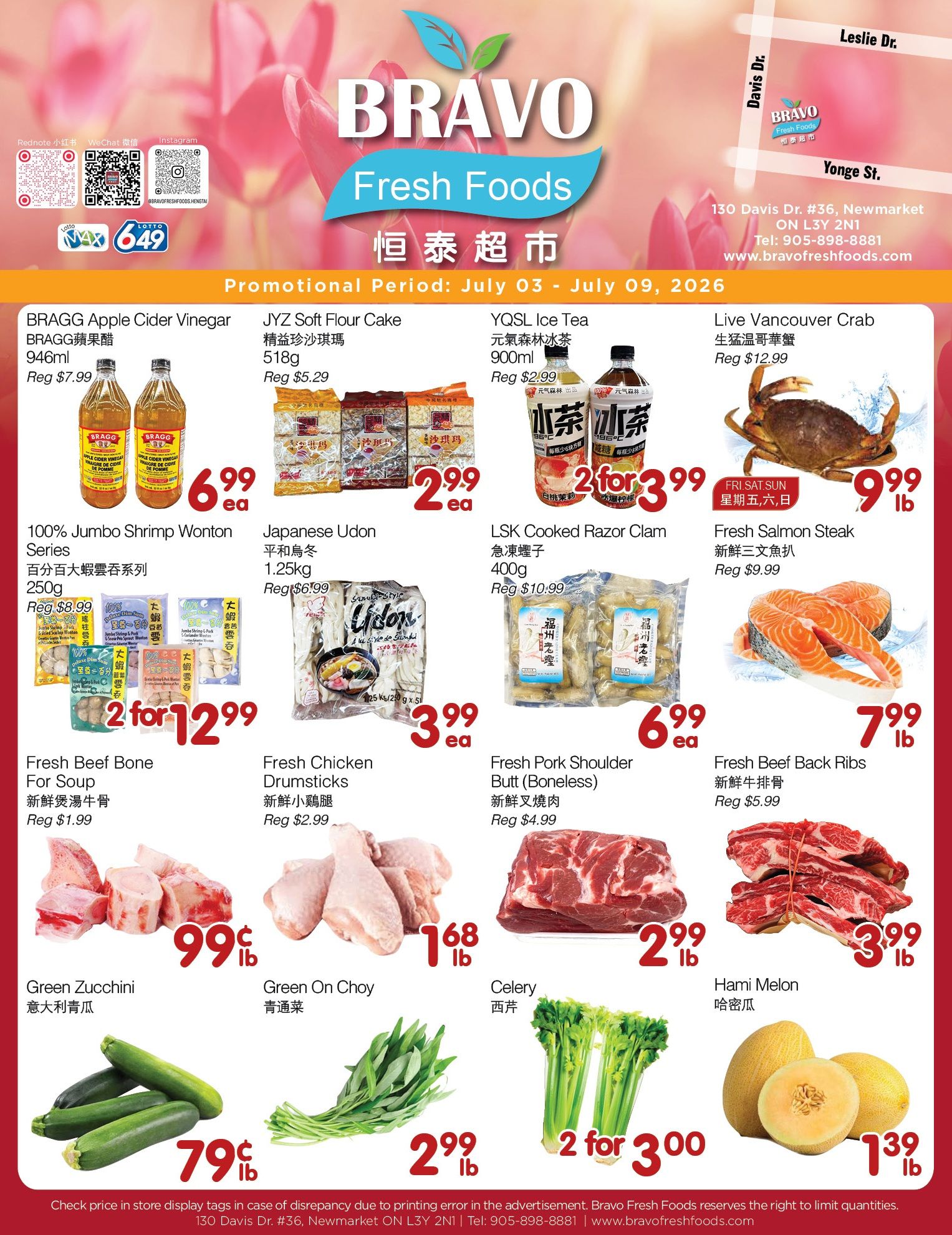 Bravo Fresh Foods Flyer July 3 to 9
