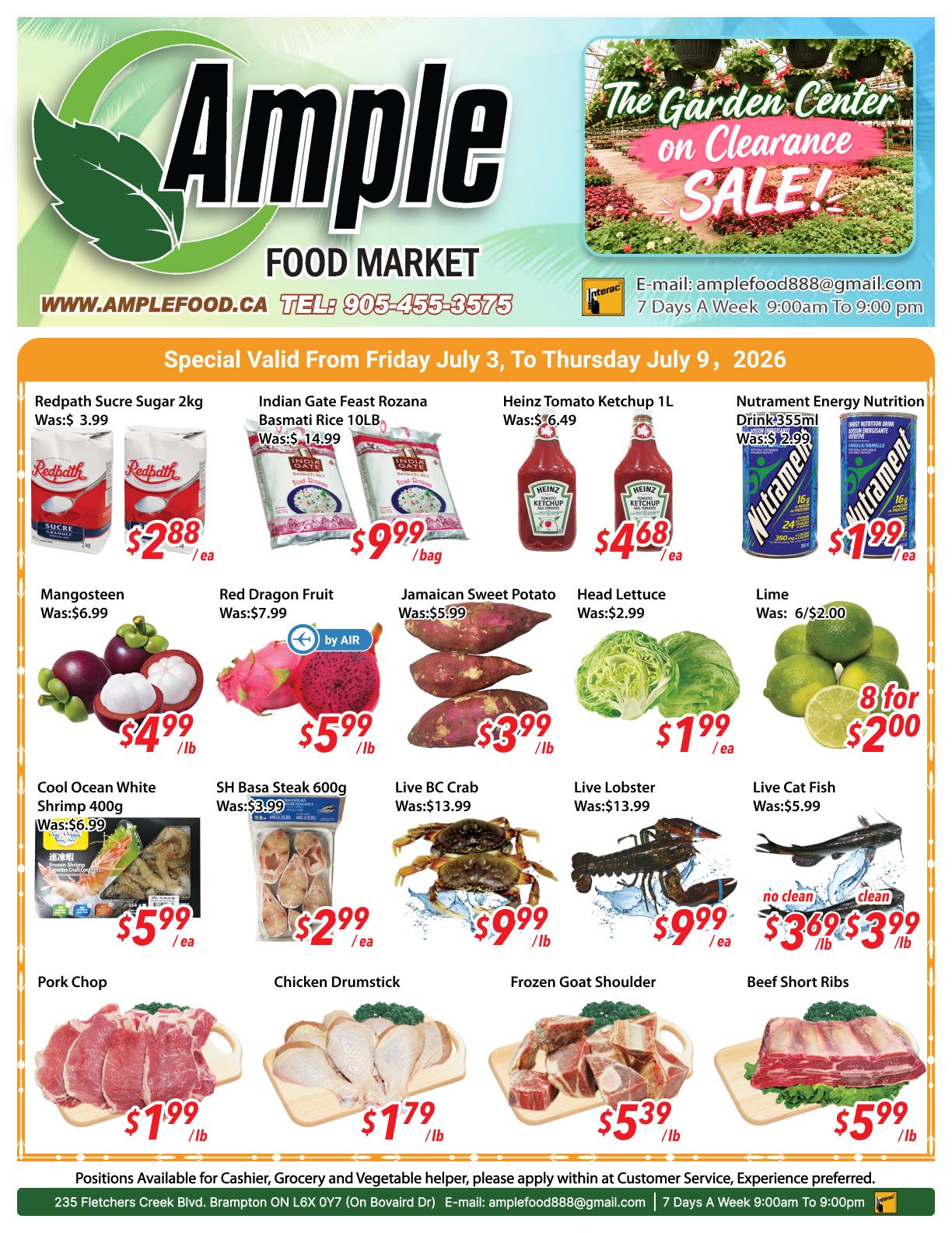 Ample Food Market (Brampton) Flyer July 3 to 9
