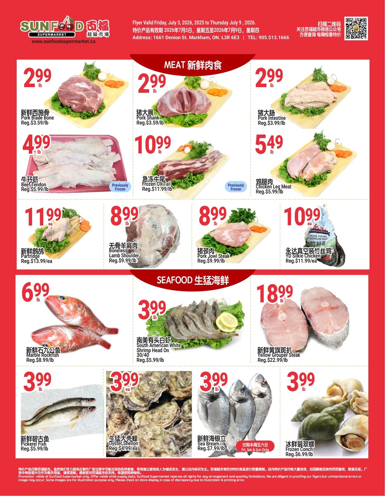 Sunfood Supermarket Flyer July 3 to 9