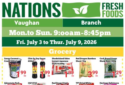 Nations Fresh Foods (Vaughan) Flyer July 3 to 9