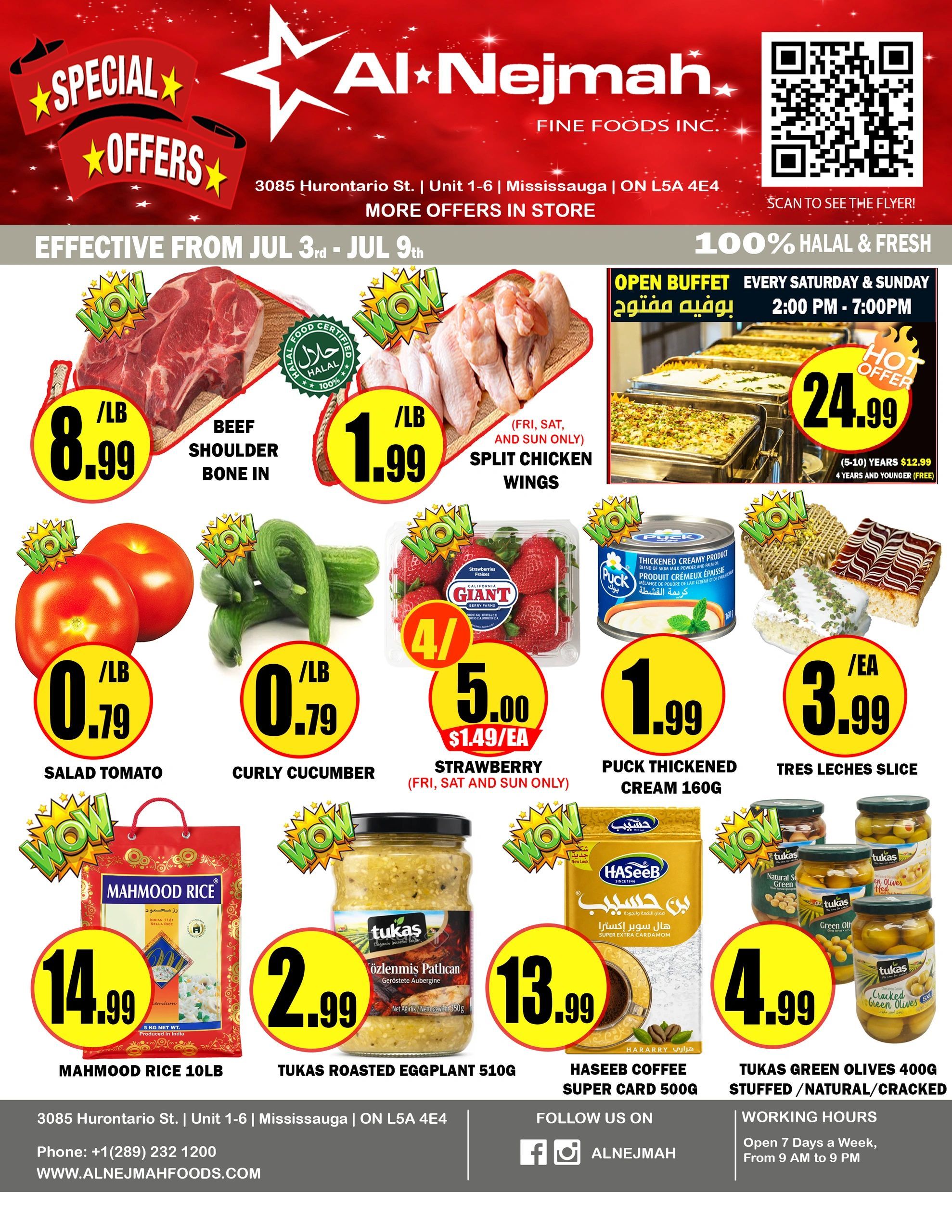 Alnejmah Fine Foods Inc. Flyer July 3 to 9
