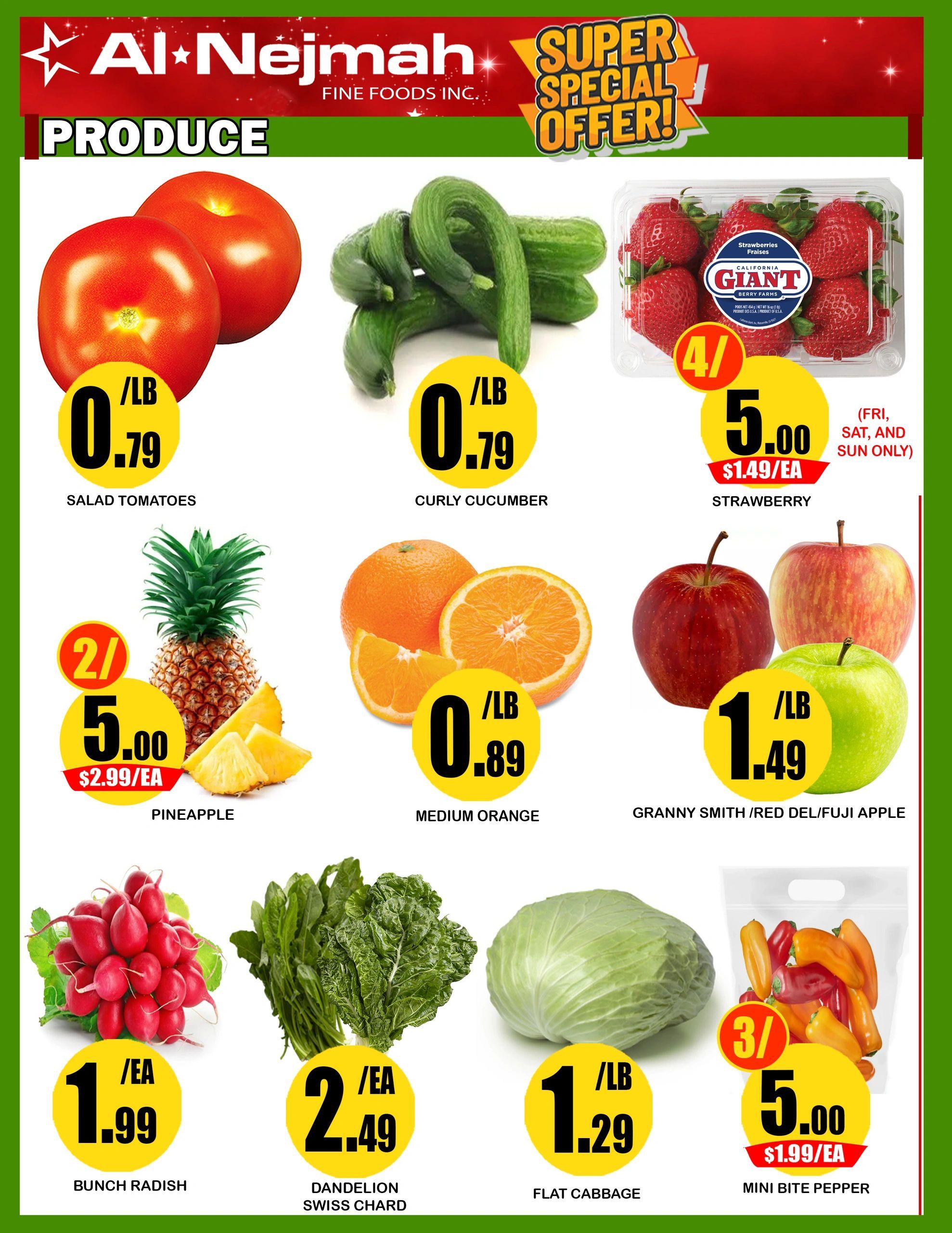 Alnejmah Fine Foods Inc. Flyer July 3 to 9