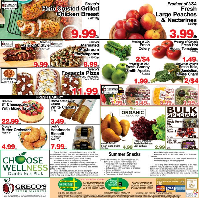 Greco's Fresh Market Flyer July 3 to 16