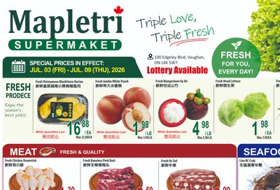 Mapletri Supermarket Flyer July 3 to 9