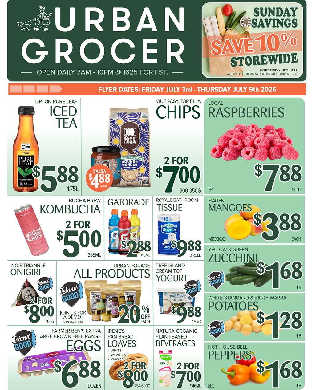 Urban Grocer Flyer July 3 to 9