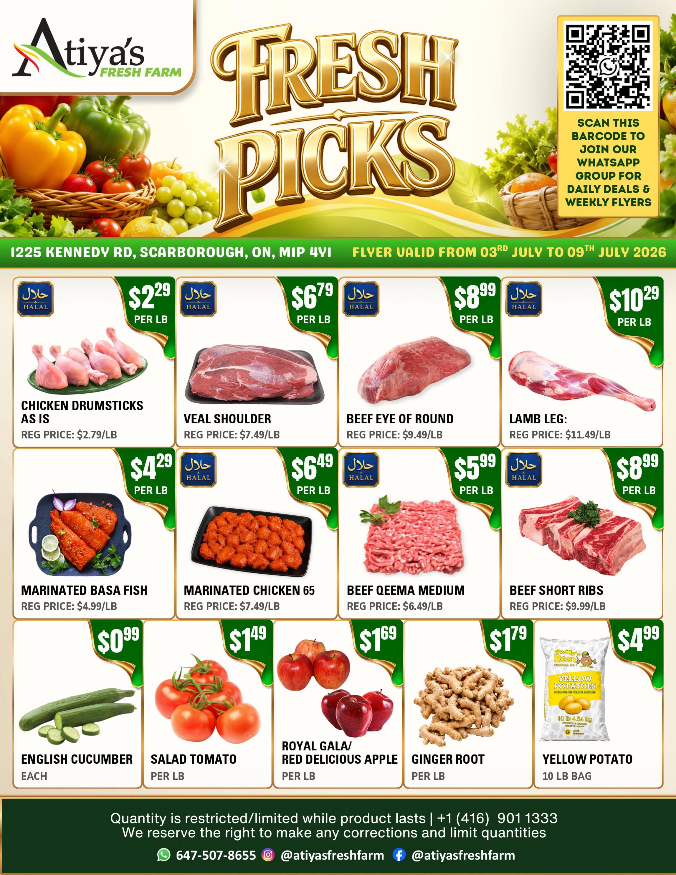 Atiya's Fresh Farm Flyer July 3 to 9