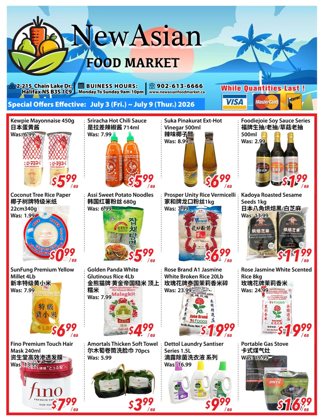 New Asian Food Market Flyer July 3 to 9