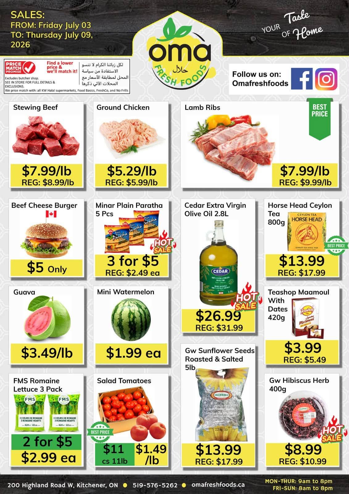 Oma Fresh Foods Flyer July 3 to 9