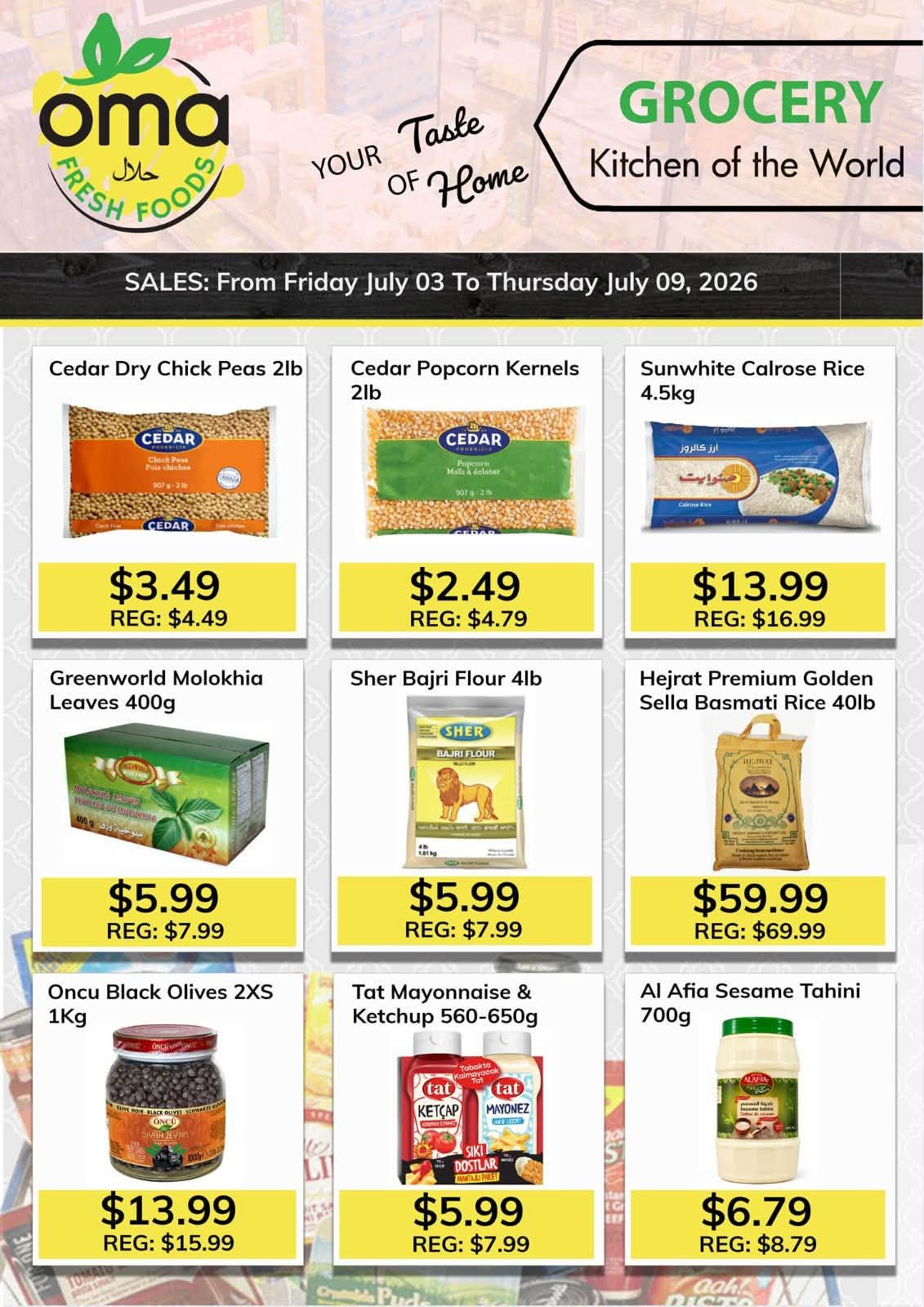 Oma Fresh Foods Flyer July 3 to 9