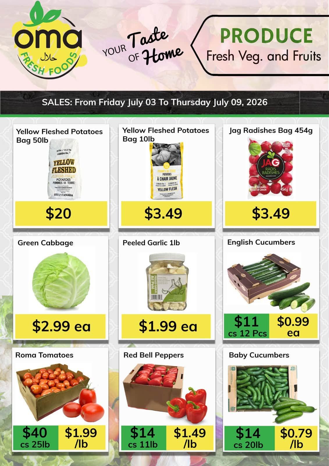 Oma Fresh Foods Flyer July 3 to 9