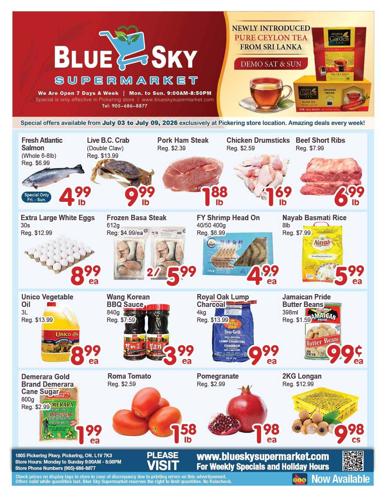 Blue Sky Supermarket (Pickering) Flyer July 3 to 9