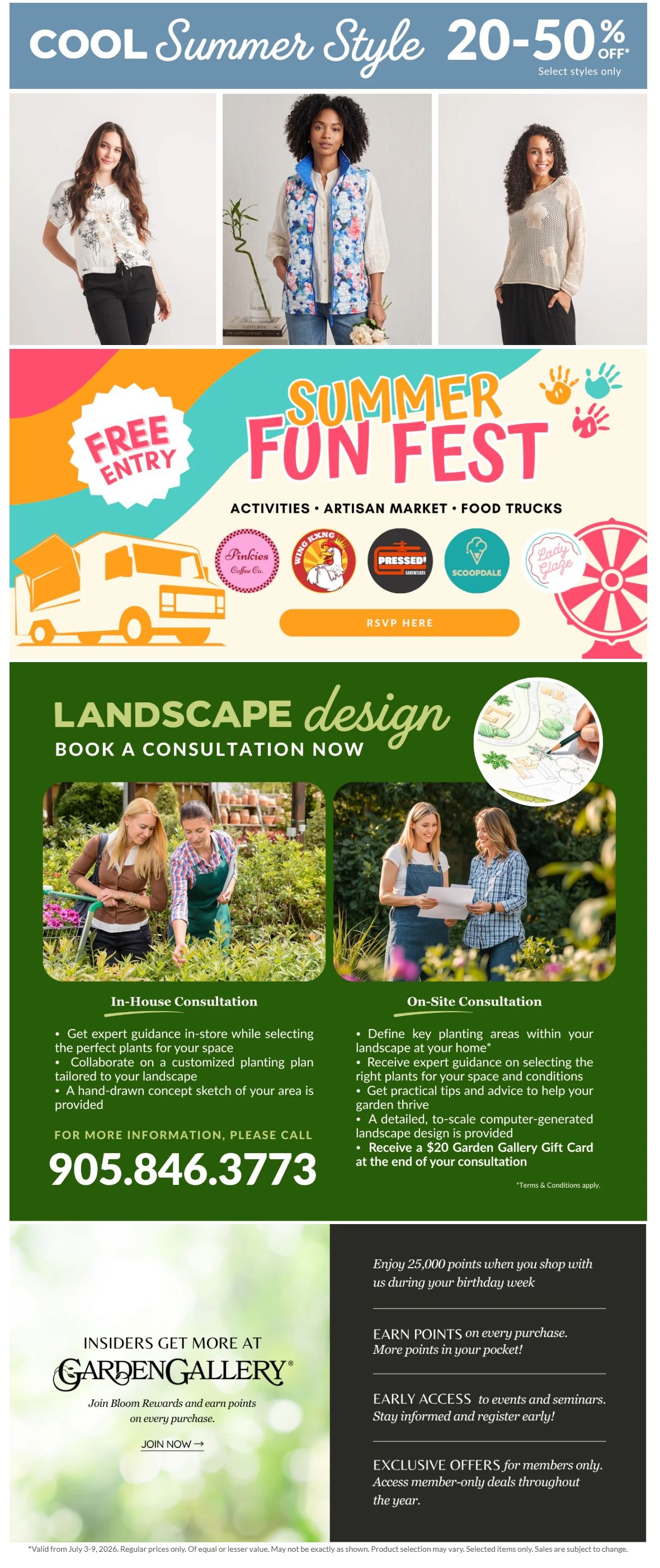 Lakeside Garden Gallery Flyer July 3 to 9