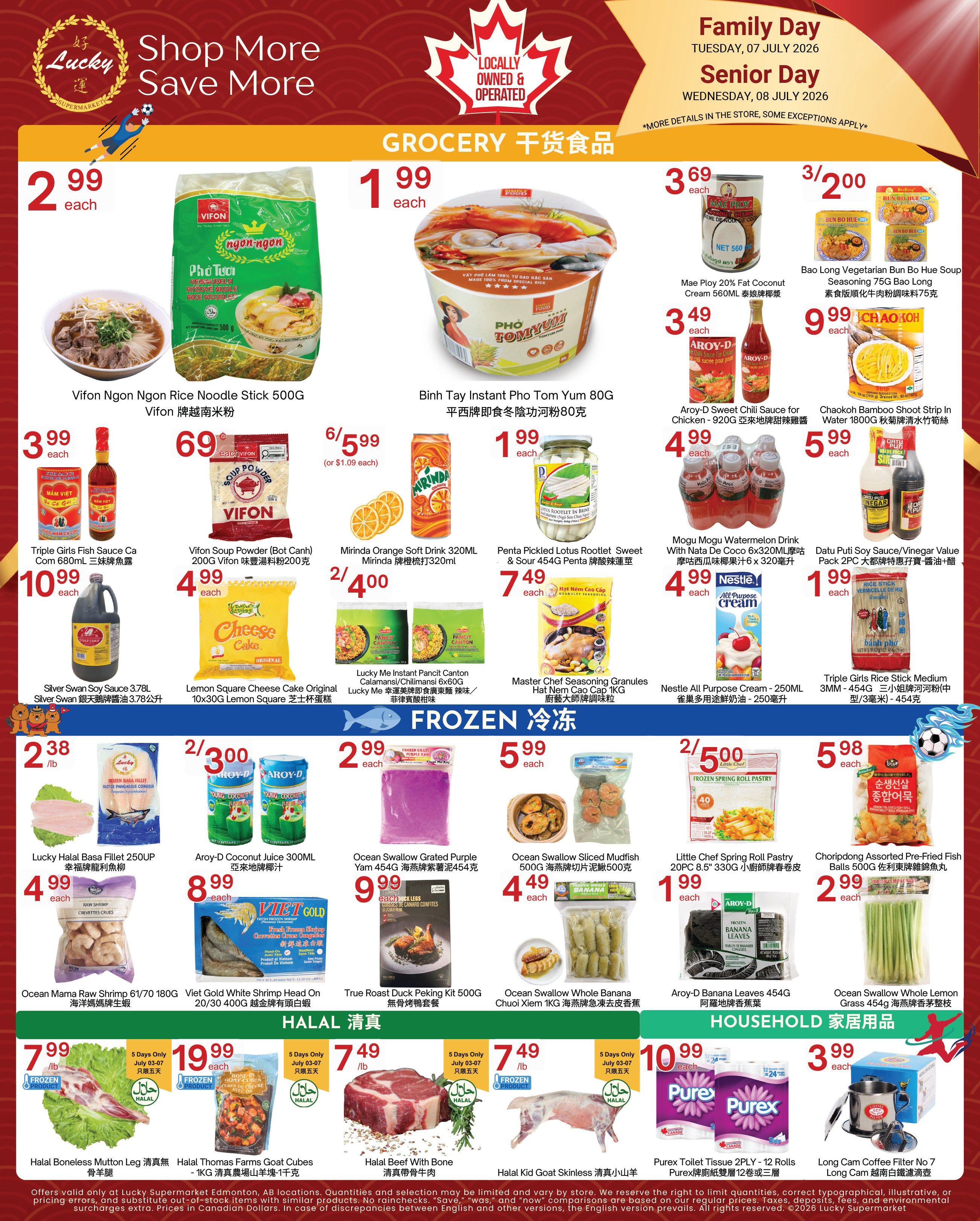 Lucky Supermarket (Edmonton) Flyer July 3 to 9