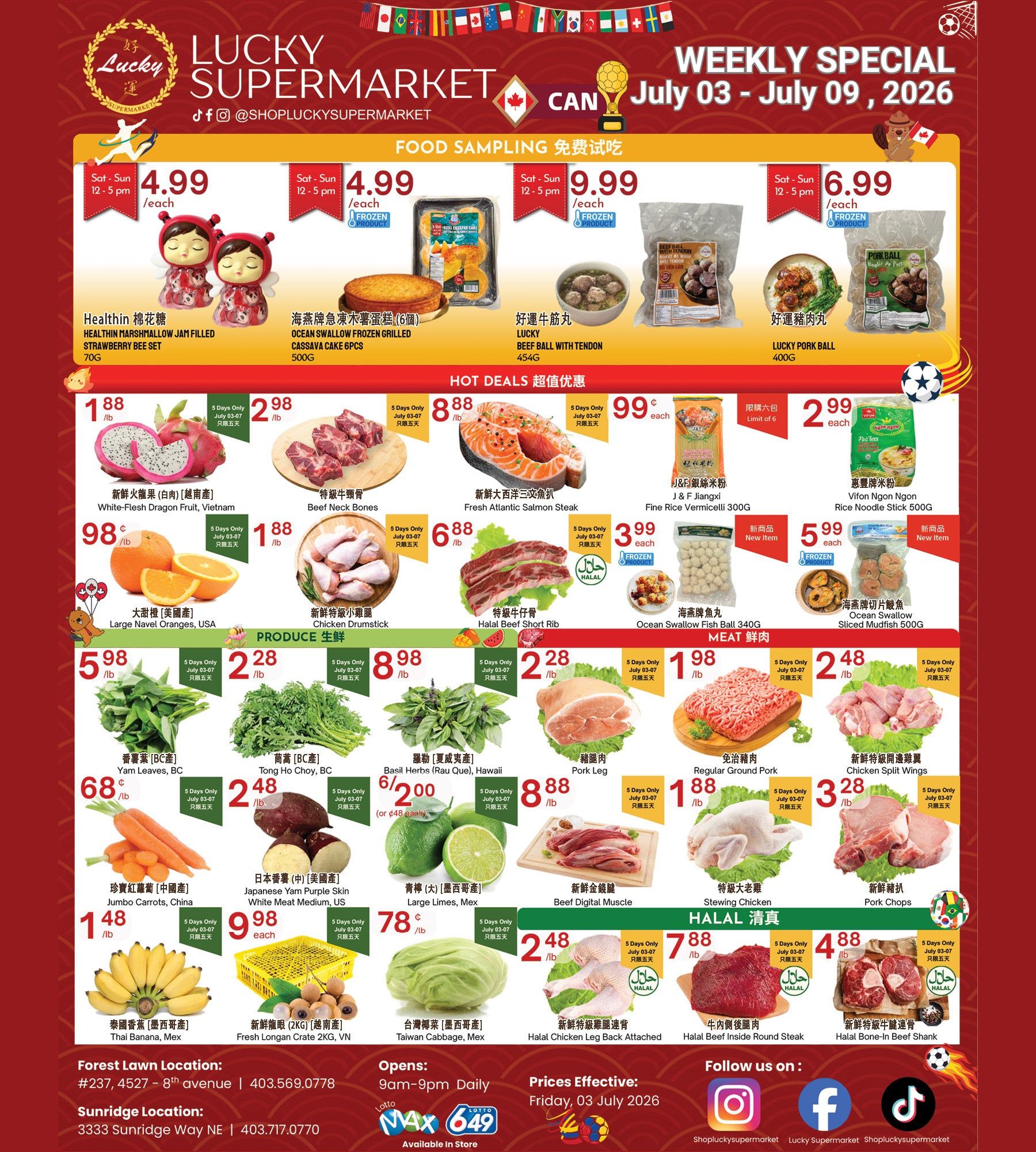 Lucky Supermarket (Calgary) Flyer July 3 to 9