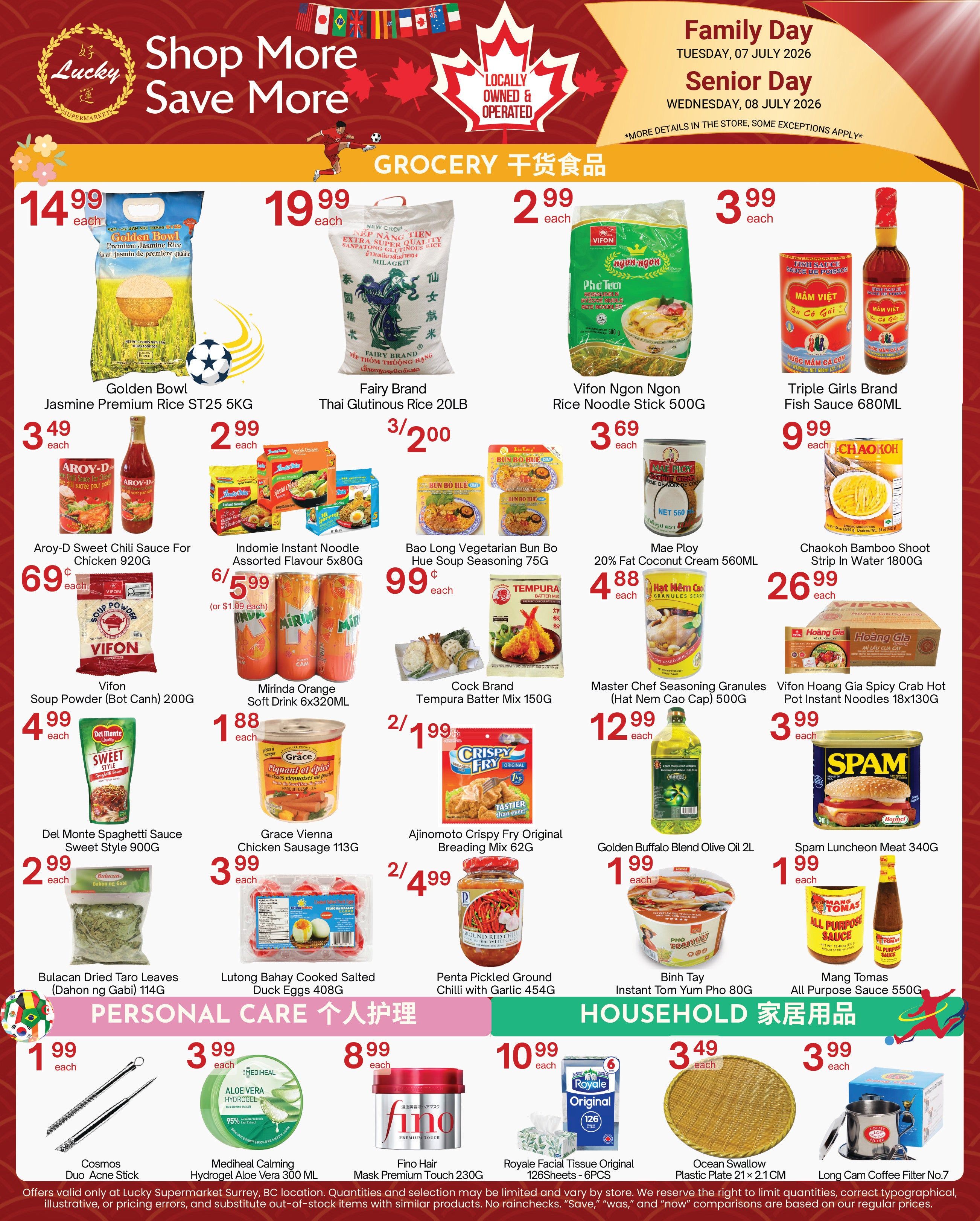 Lucky Supermarket (Surrey) Flyer July 3 to 9