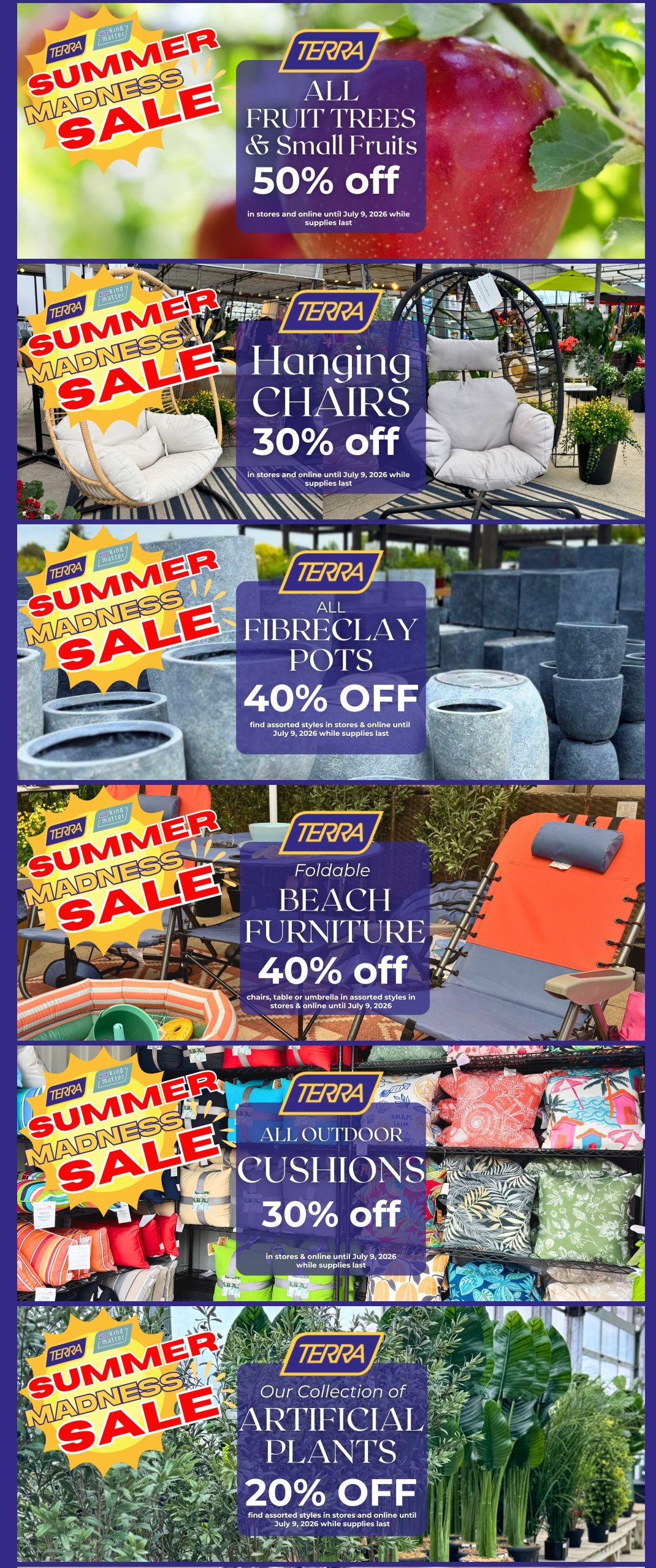Terra Greenhouses Flyer July 3 to 9