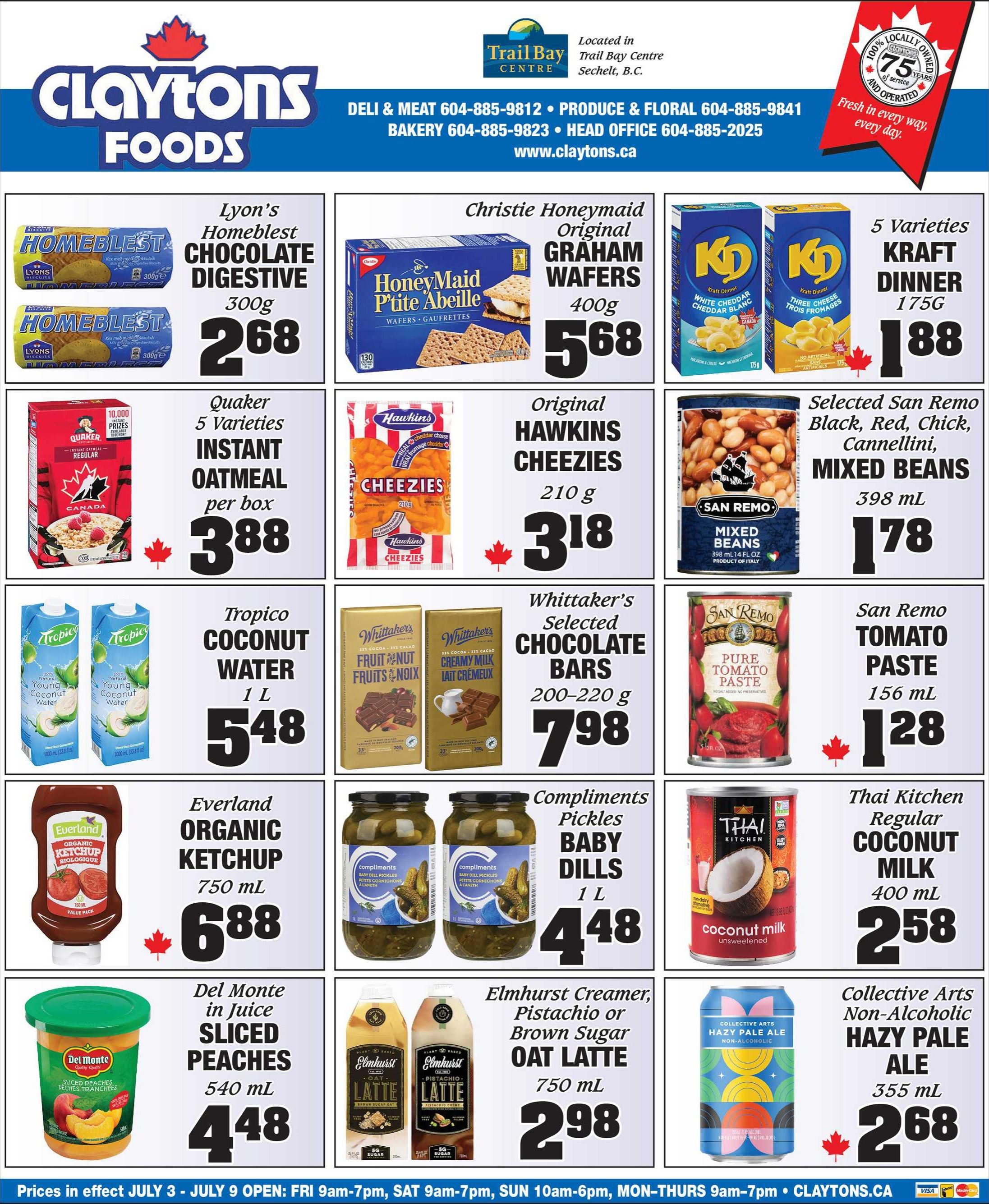 Claytons Heritage Market Flyer July 3 to 9