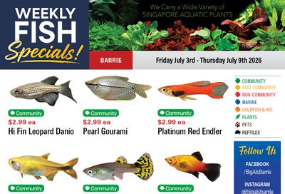 Big Al's (Barrie) Weekly Specials July 3 to 9