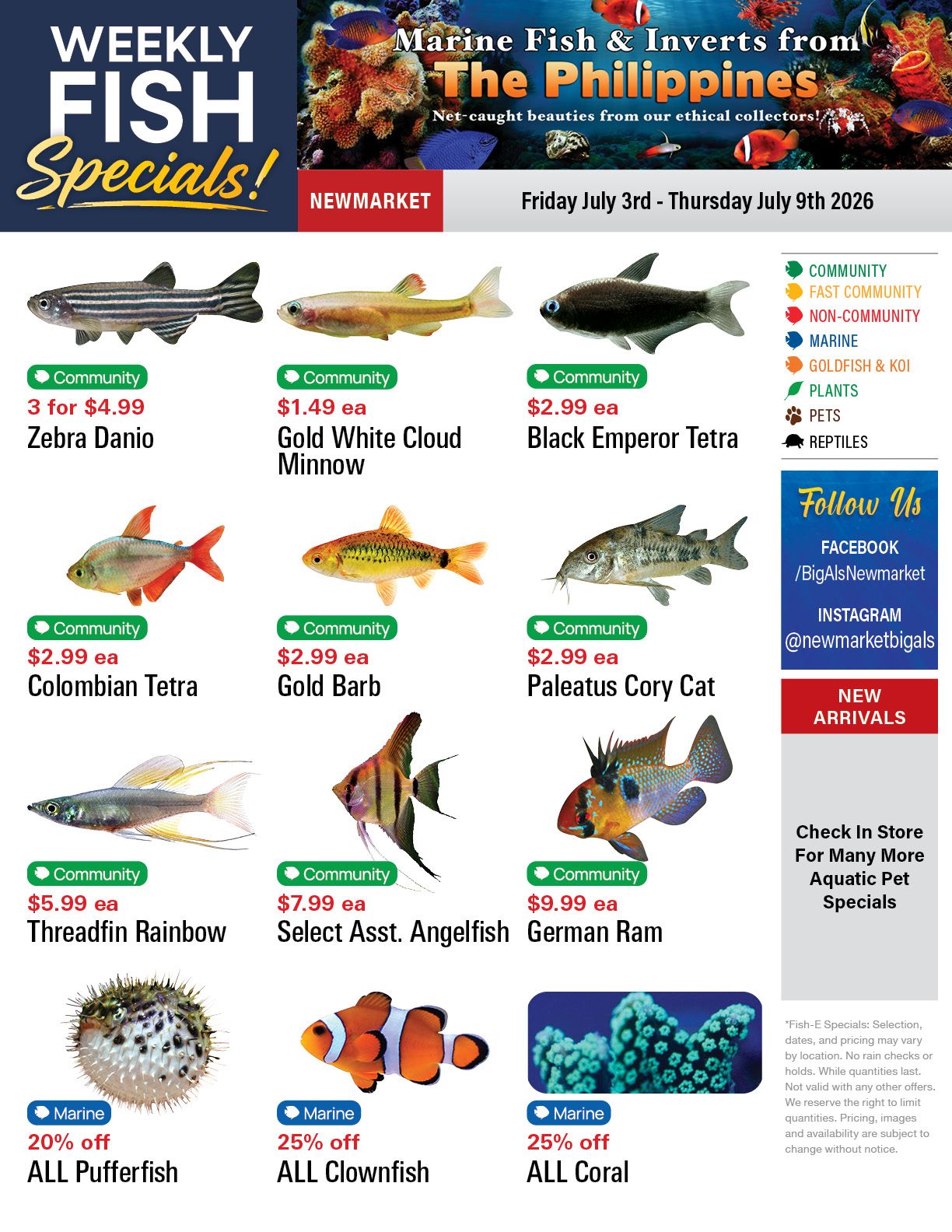 Big Al's (Newmarket) Weekly Specials July 3 to 9