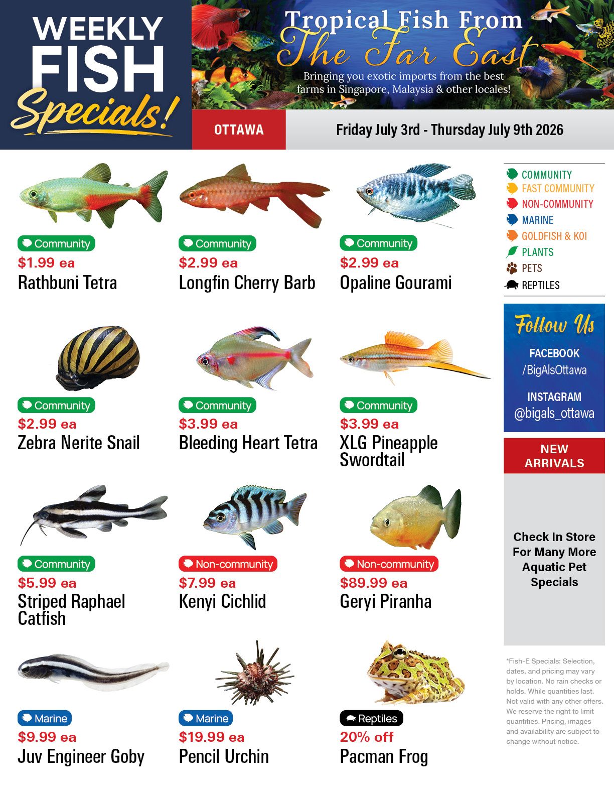 Big Al's (Ottawa) Weekly Specials July 3 to 9