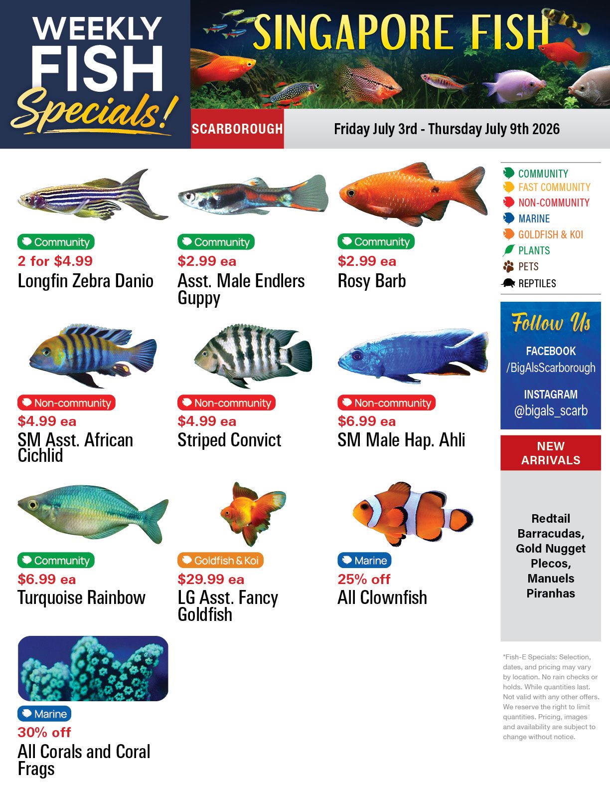 Big Al's (Scarborough) Weekly Specials July 3 to 9