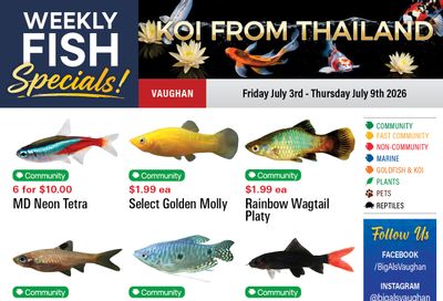 Big Al's (Vaughan) Weekly Specials July 3 to 9