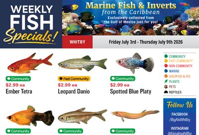Big Al's (Whitby) Weekly Specials July 3 to 9