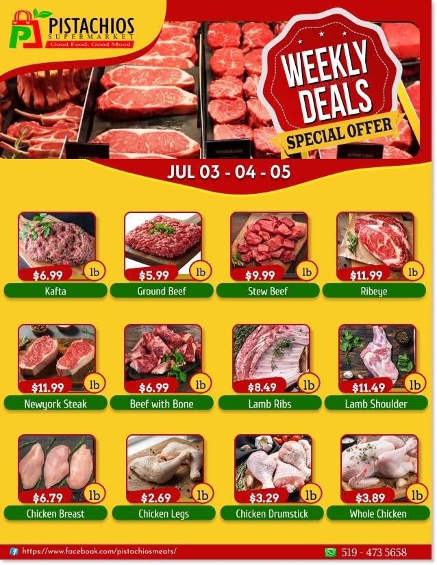 Pistachios Supermarket Flyer July 3 to 8