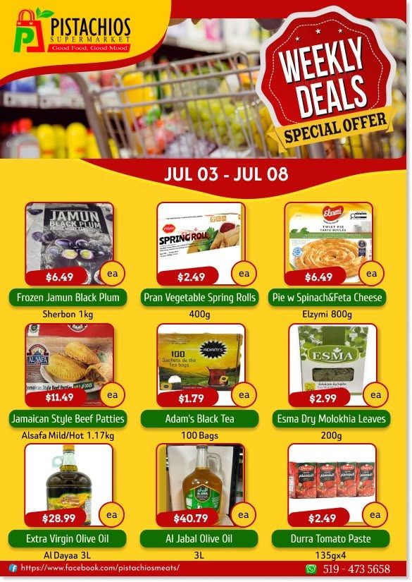 Pistachios Supermarket Flyer July 3 to 8