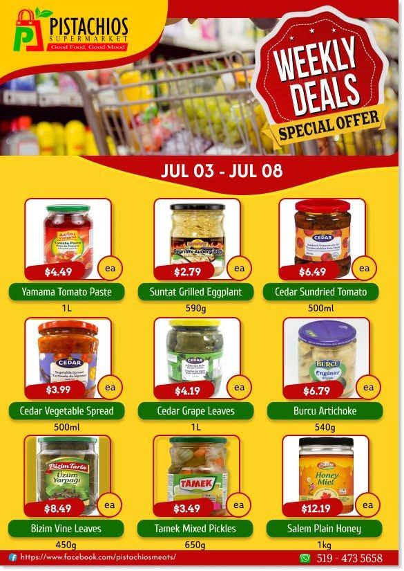 Pistachios Supermarket Flyer July 3 to 8