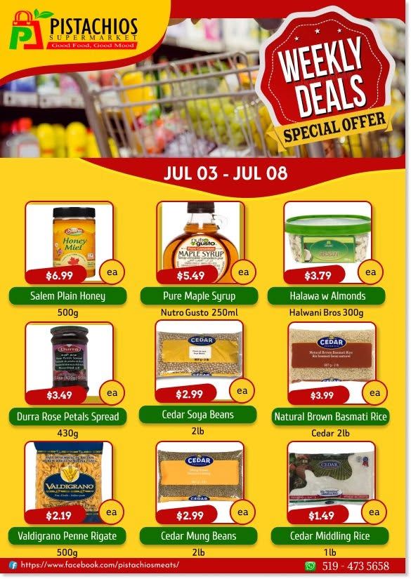 Pistachios Supermarket Flyer July 3 to 8