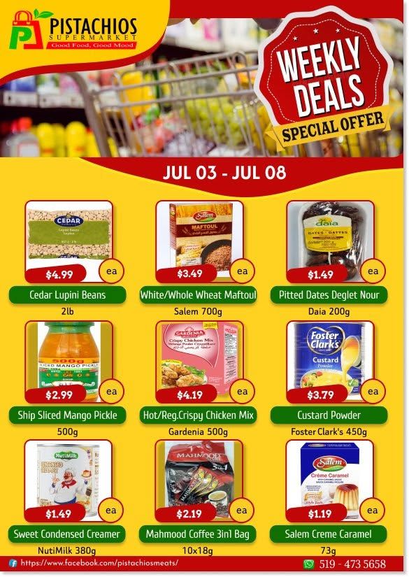 Pistachios Supermarket Flyer July 3 to 8