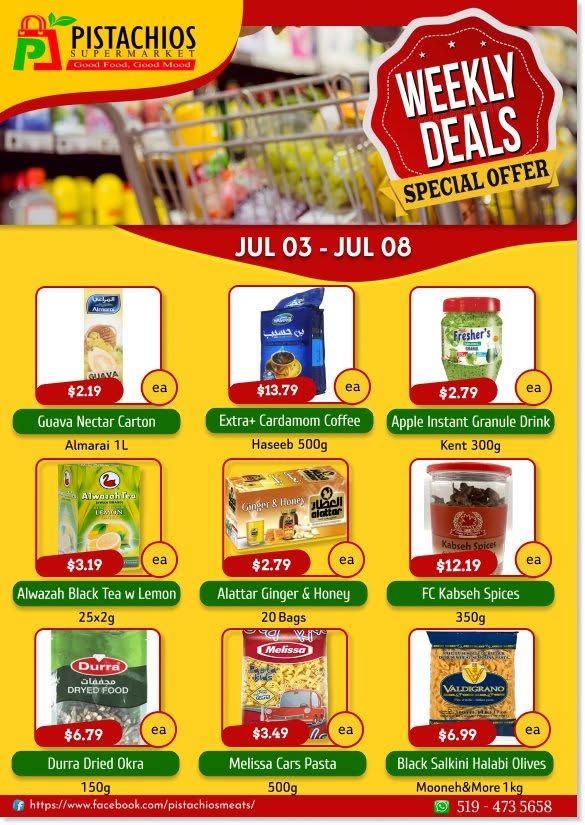 Pistachios Supermarket Flyer July 3 to 8