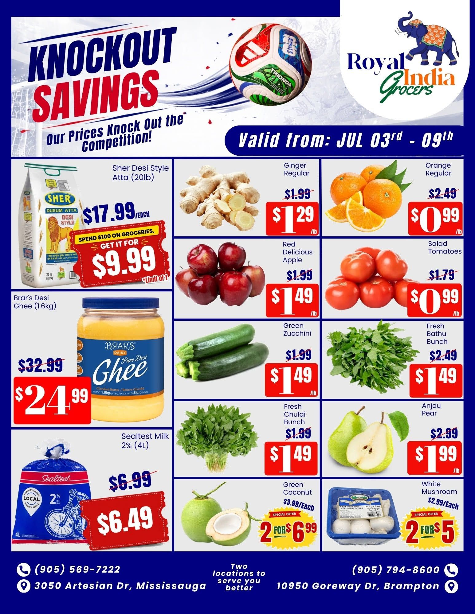 Royal India Grocers Flyer July 3 to 9