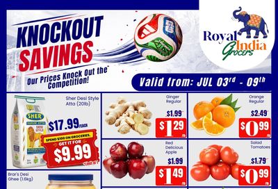 Royal India Grocers Flyer July 3 to 9