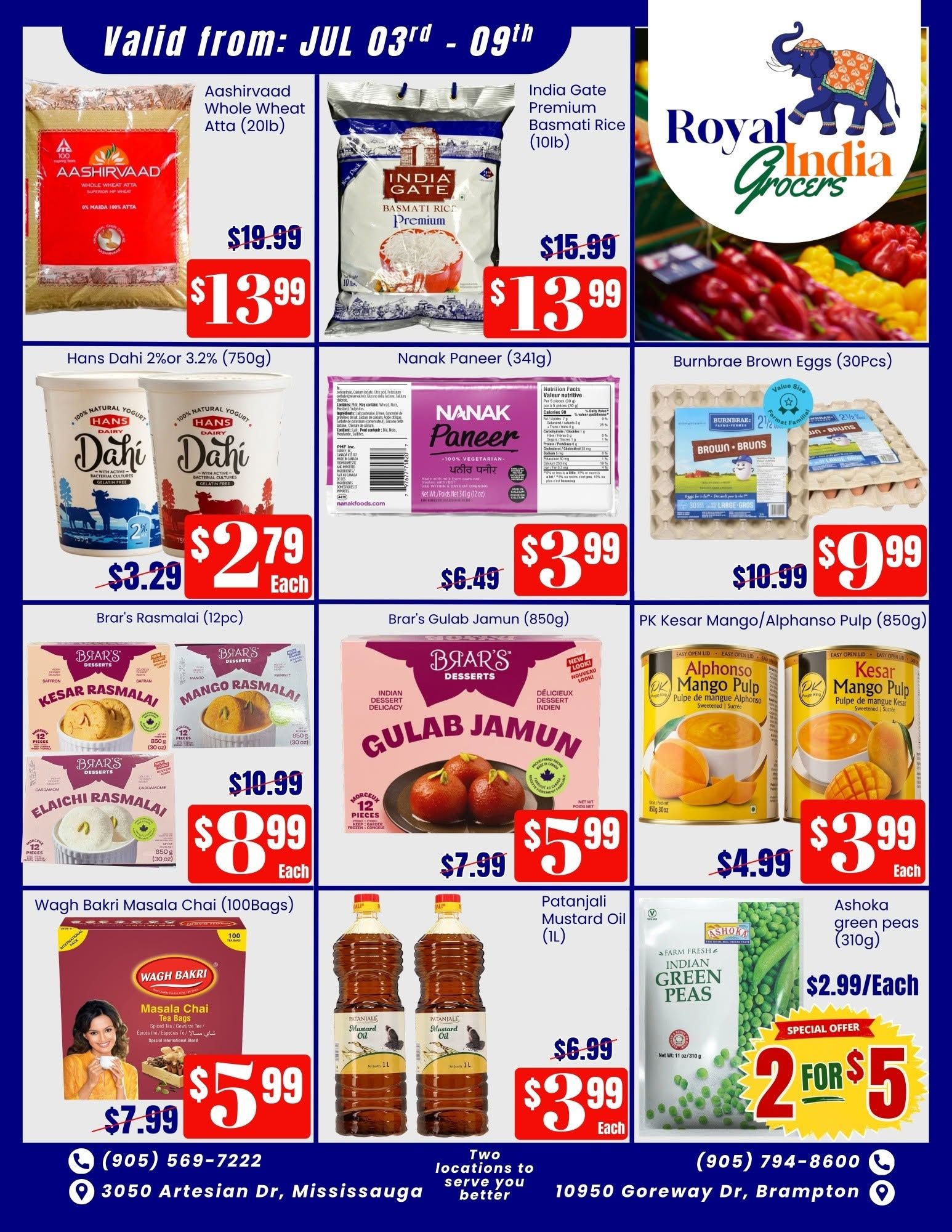 Royal India Grocers Flyer July 3 to 9