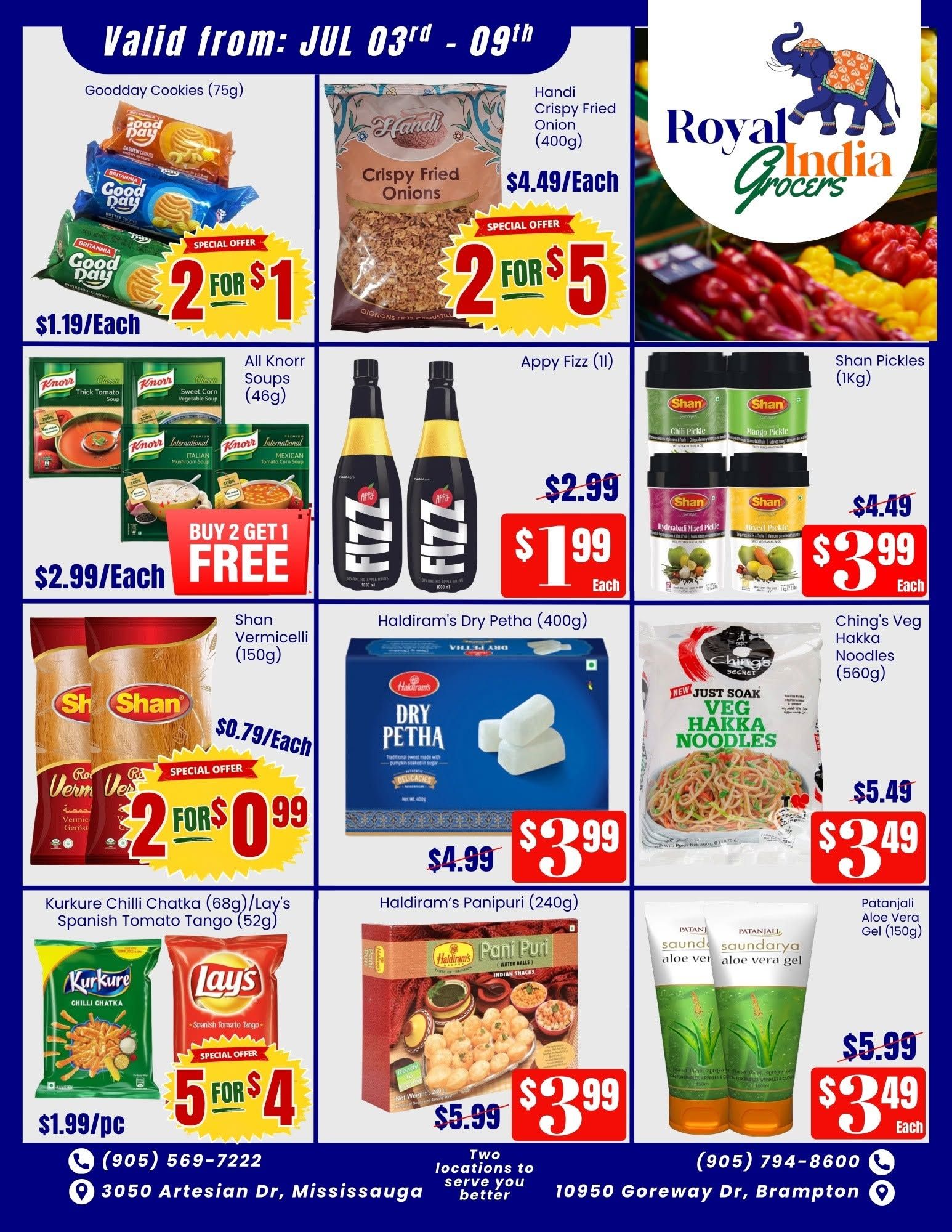 Royal India Grocers Flyer July 3 to 9